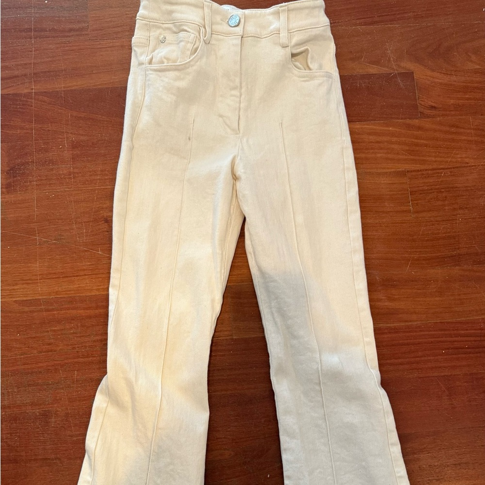 Reiss Cream Flared Dress Jeans